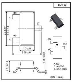 BZX84C3V6 3.6V 0.25W SOT23 (A09)